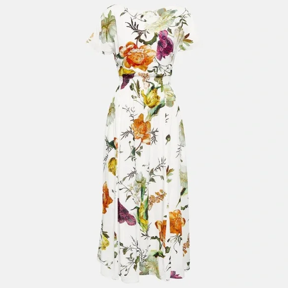 Erdem Brealey Bouquet Pattern Fraser Dress Size US4 | UK8 New with Tag - Picture 4 of 17